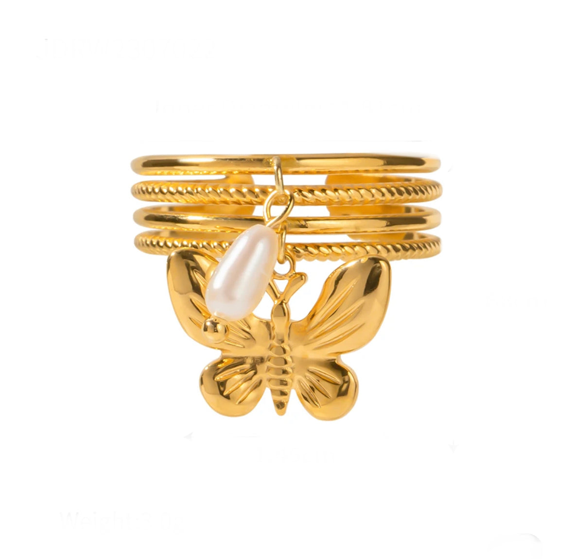 Charm adjustable ring