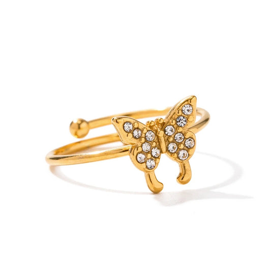 Butterfly adjustable ring