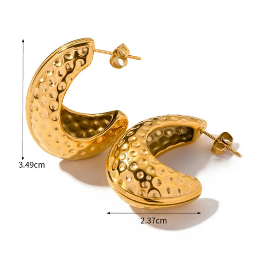 Big gold hoop earrings