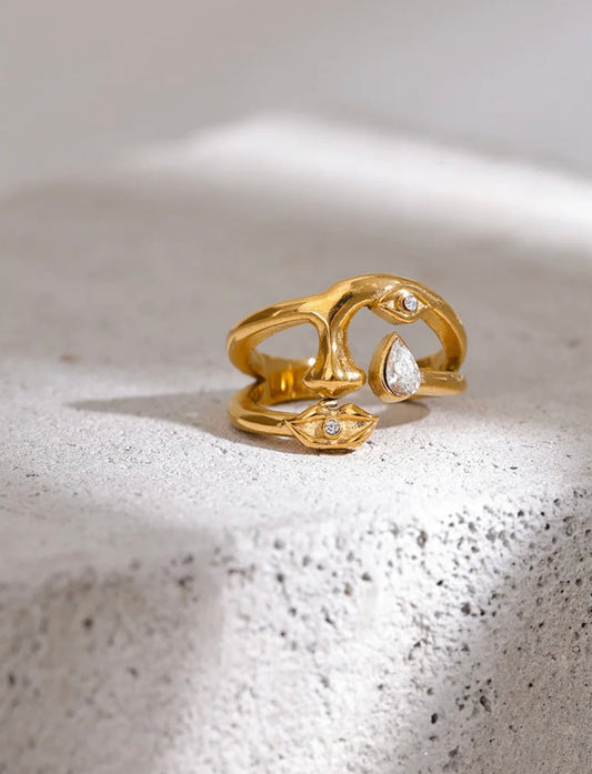 Face adjustable ring