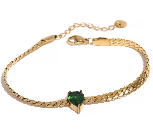 Green drop elegant bracelet
