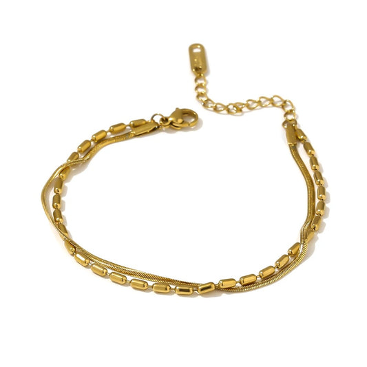 Thin Double Chain Bracelet