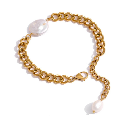Natural Pearl Chain Bracelet