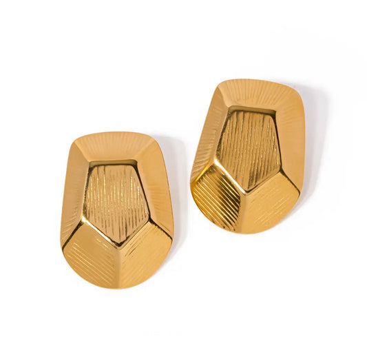 Polygon geometric stud earrings