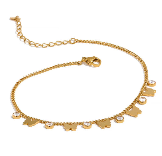 White butterfly ANKLET bracelet