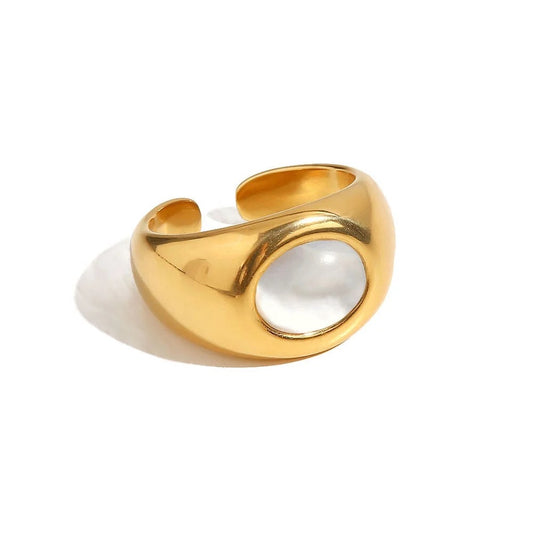 opal stone  adjustable ring