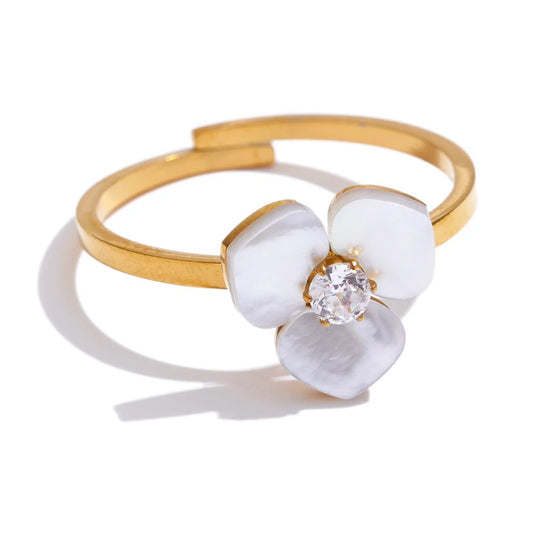 Shell Flower Ring