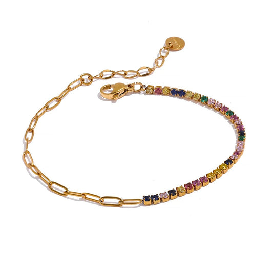 Colorful Cubic Zirconia Bracelet
