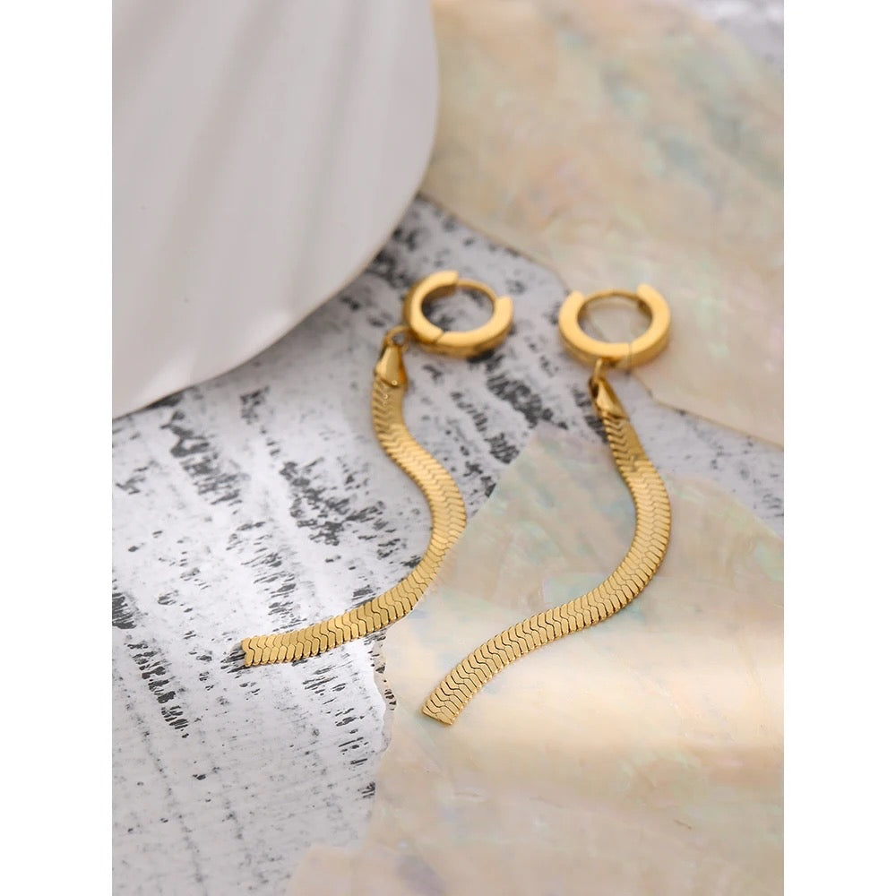 Long tassel drop earrings