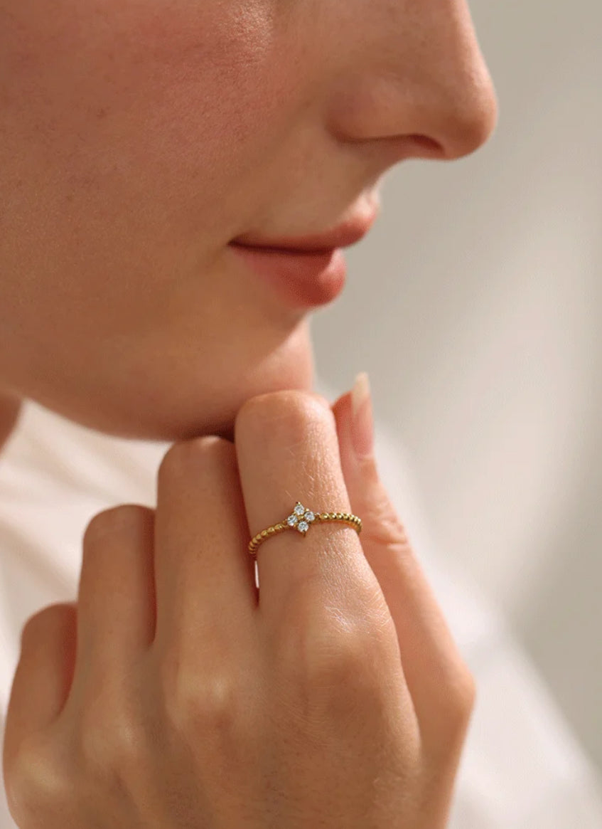 Thin adjustable ring
