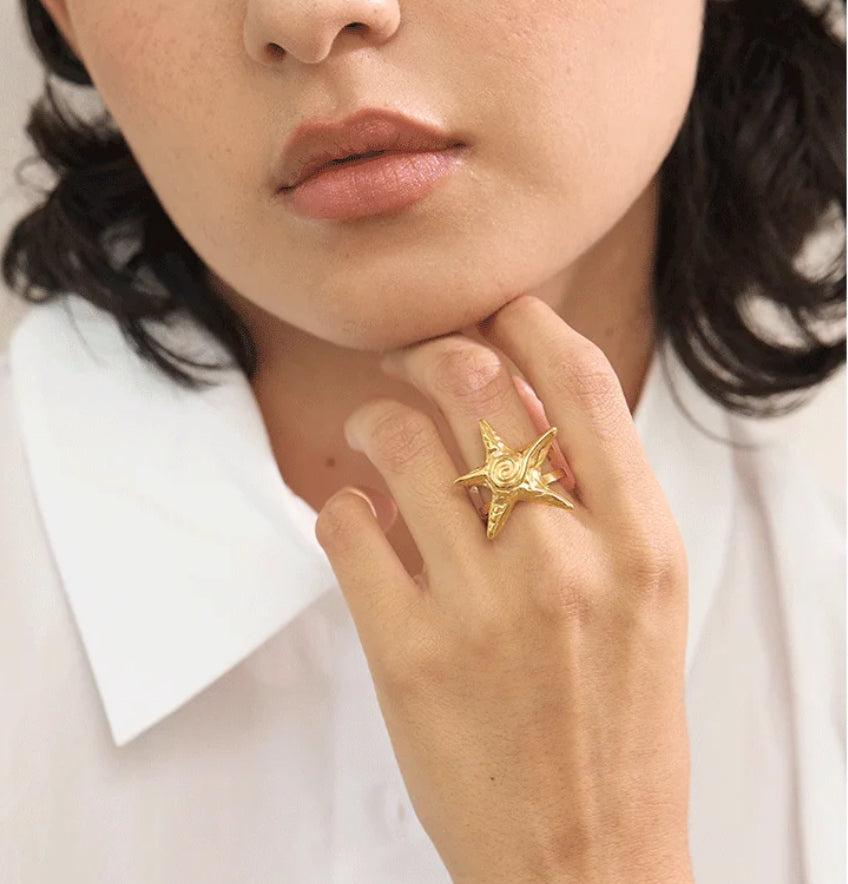 Starfish adjustable ring