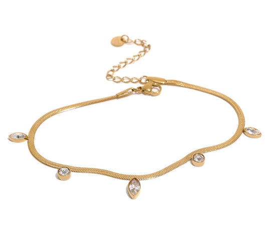Elegant white anklet