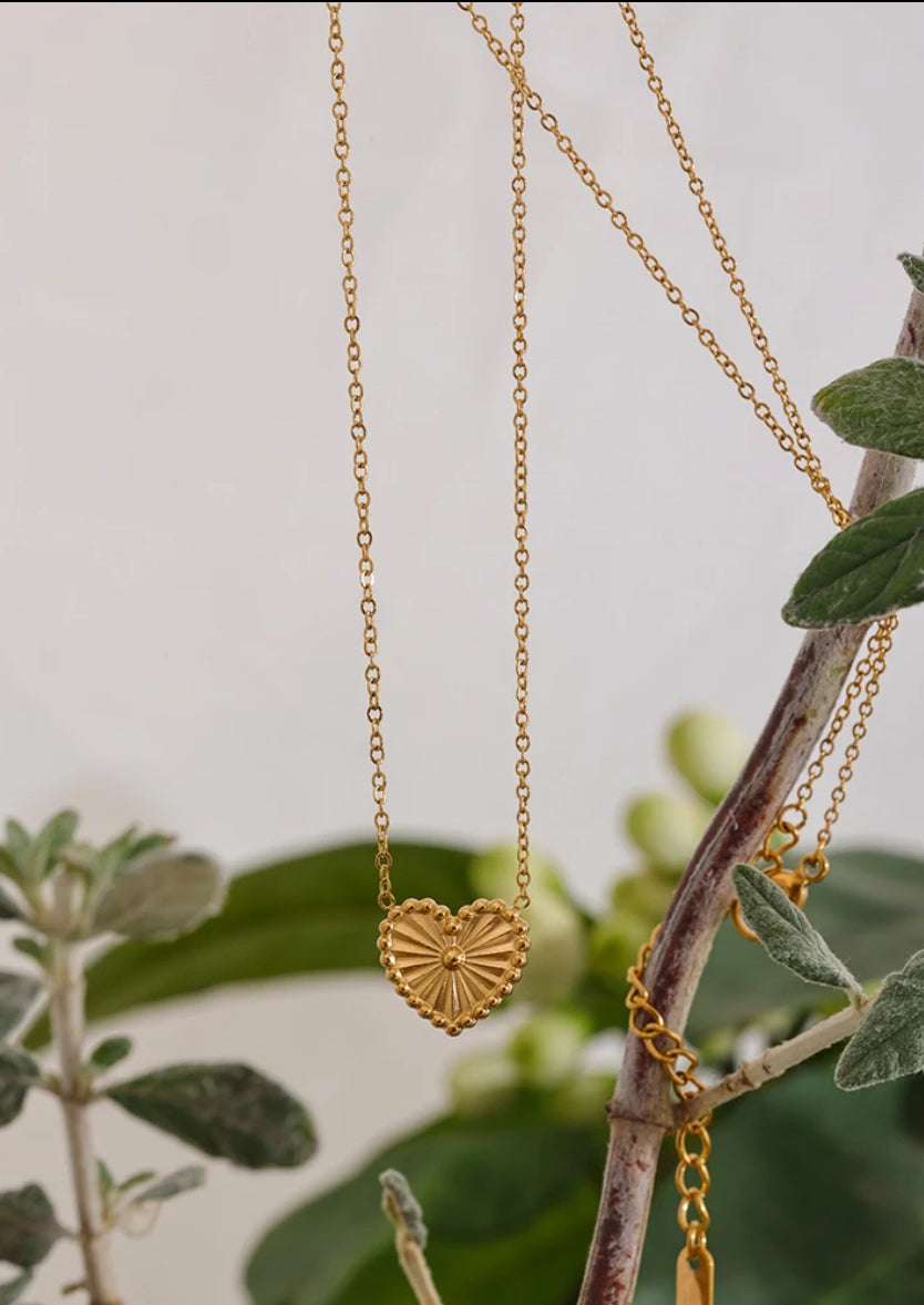 Shell heart pedant necklace