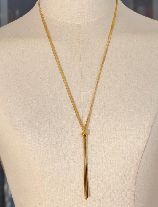 Long elegant snake necklace