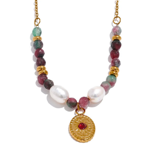 Natural stone necklace