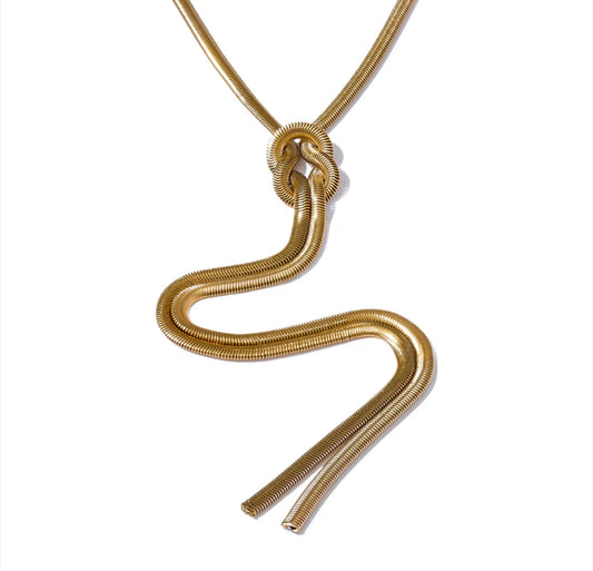 Knot elegant long necklace