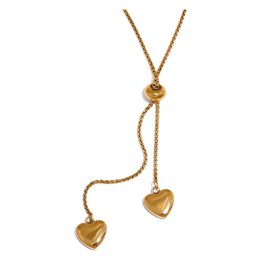 Heart long pedant necklace