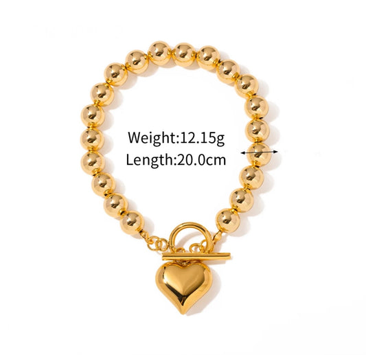 Heart chunky bracelet