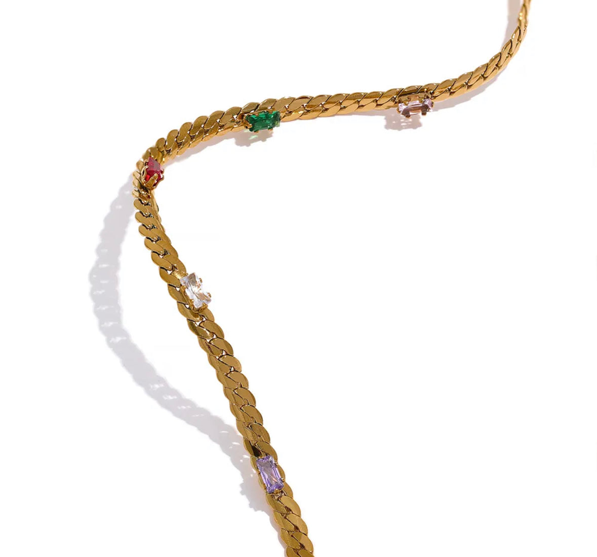 Colorful elegant necklace and bracelet