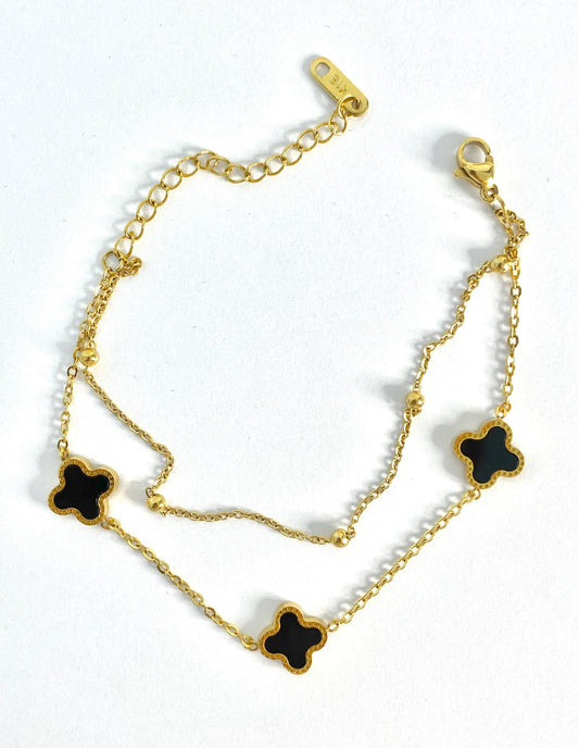 Black clover double  bracelet