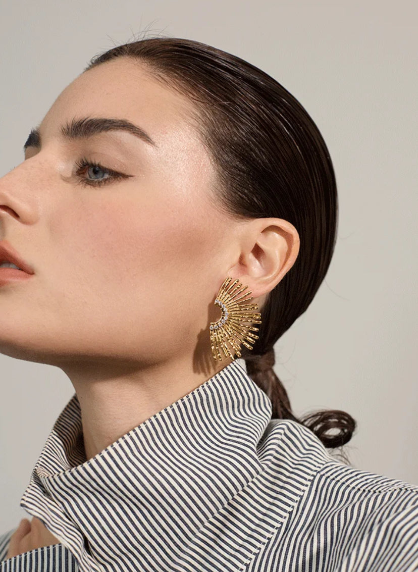 Statement elegant stud earrings