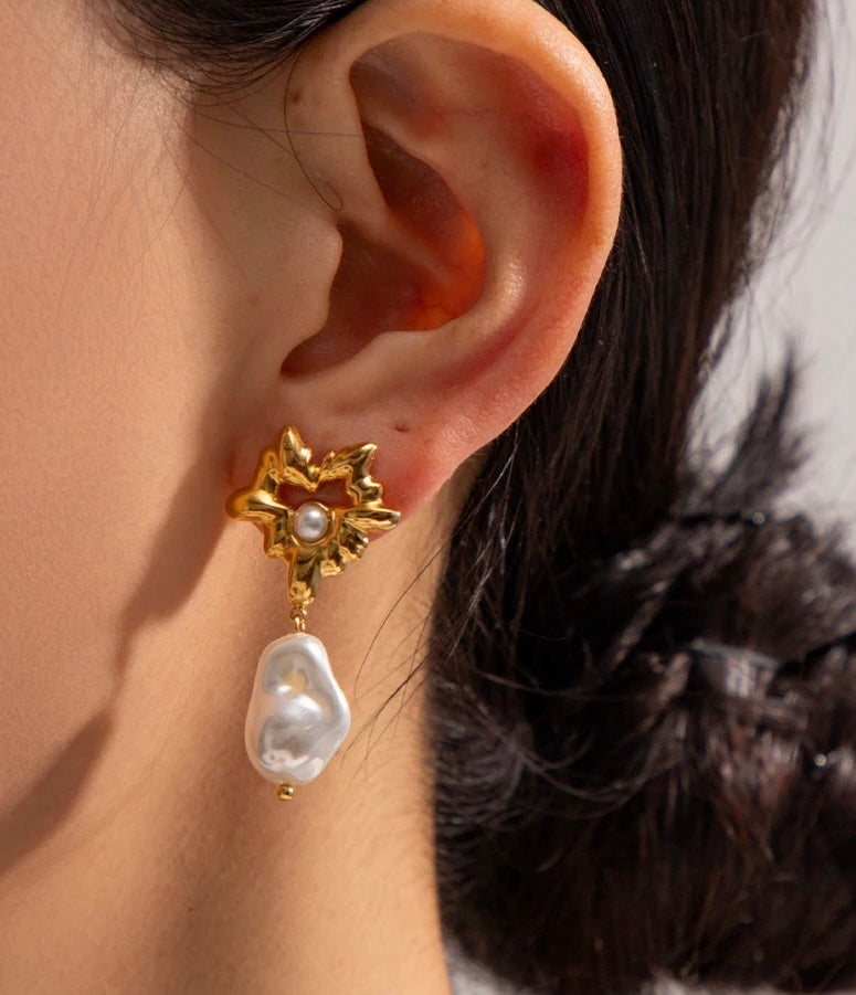 Lava heart drop earrings