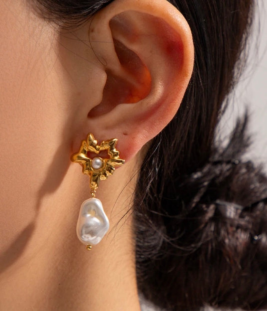Lava heart drop earrings