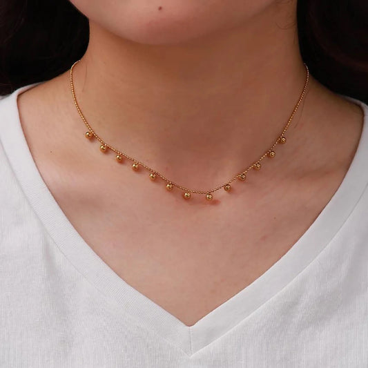 Small beads tassel necklace