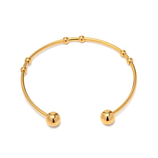 Round ball cuff bracelet