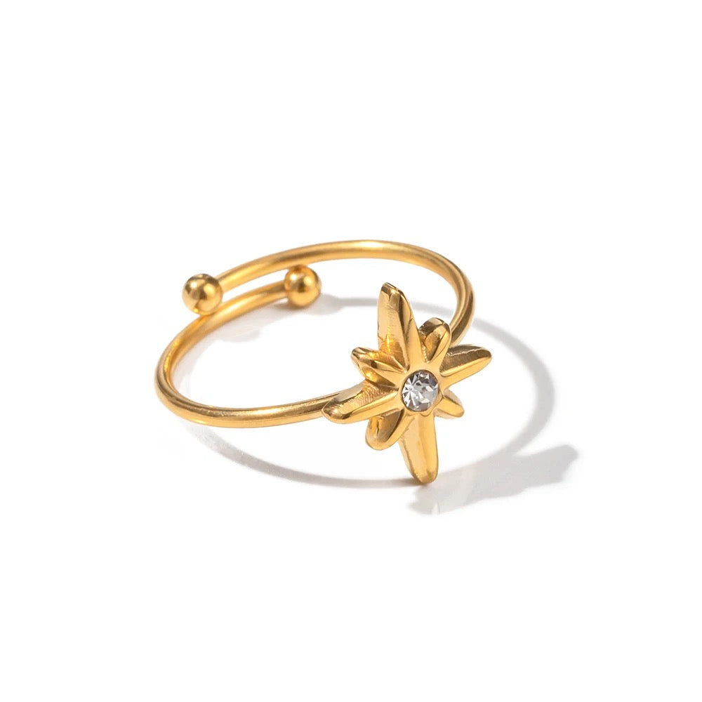 Star adjustable ring