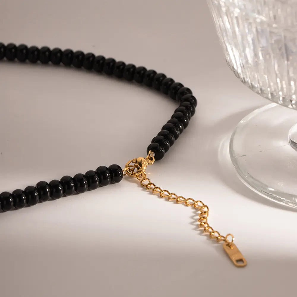 Black heart shape necklace