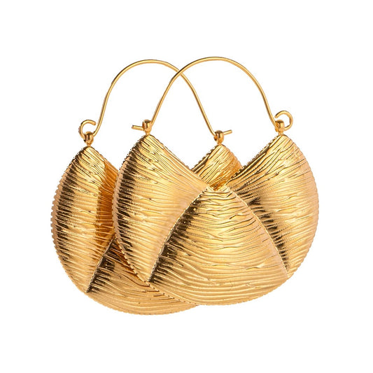 Fancy irregular hoop earrings