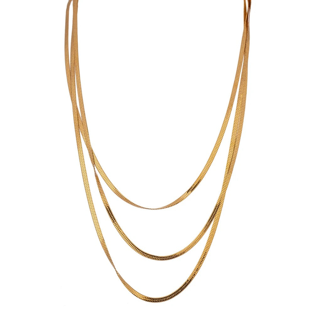 Snake layered necklace
