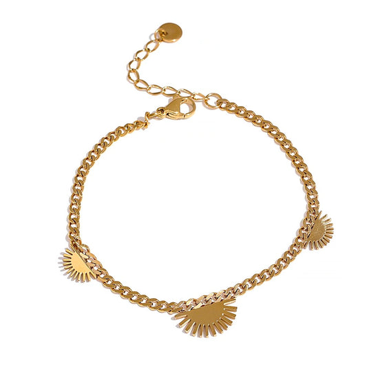Gold sun bracelet