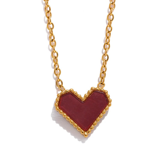 Red heart pedant necklace