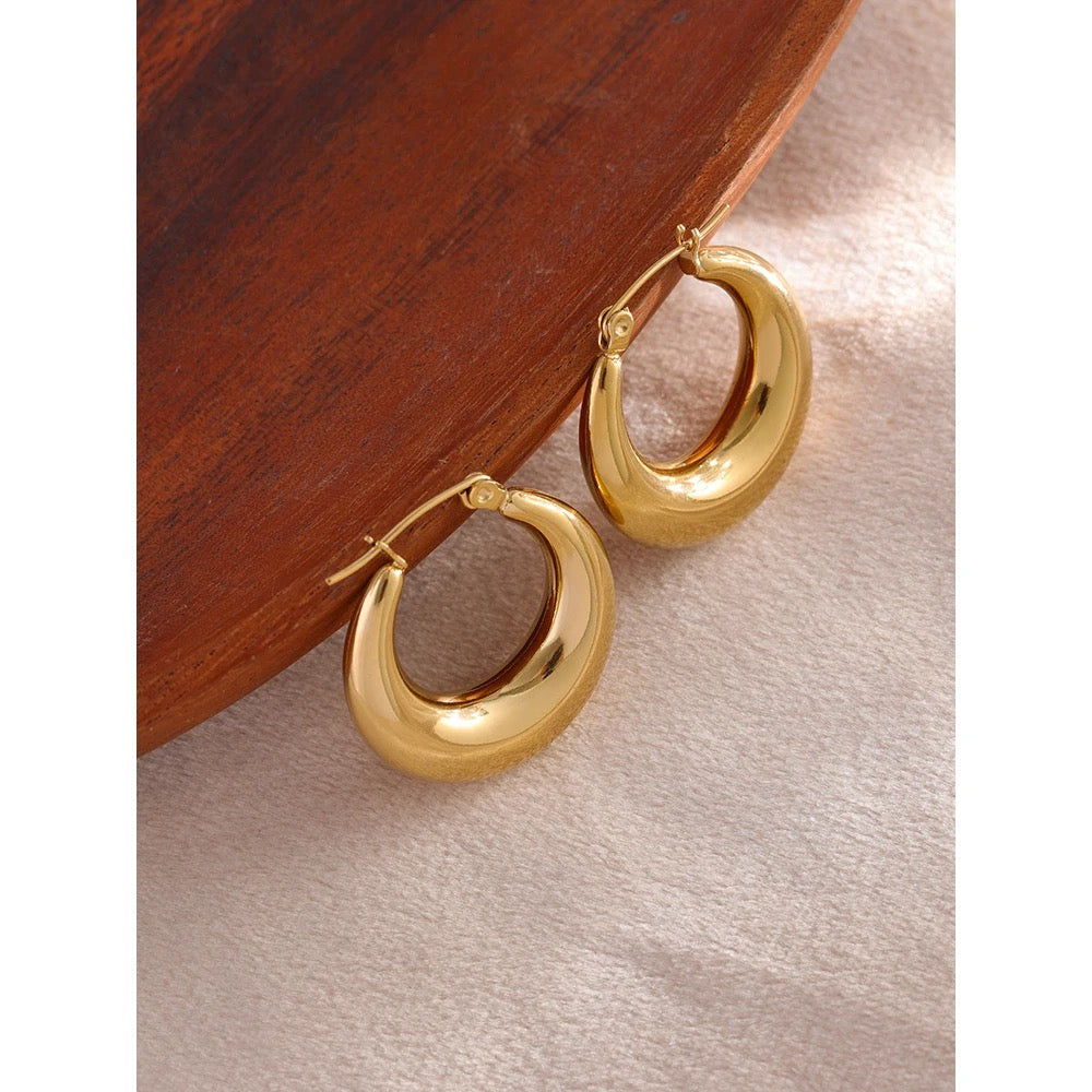 Gold hoop earrings