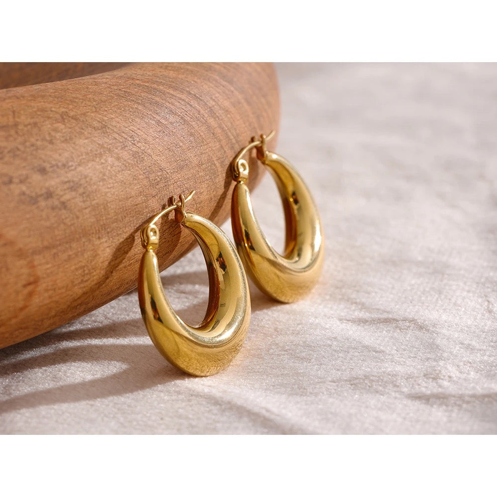Gold hoop earrings