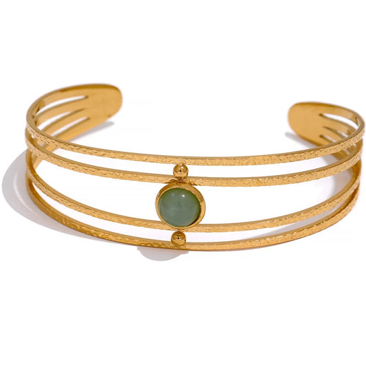 Gemstone cuff bracelet