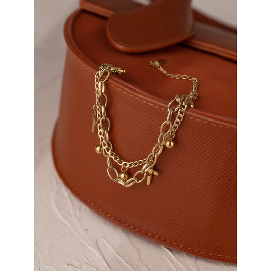 Cross double bracelet
