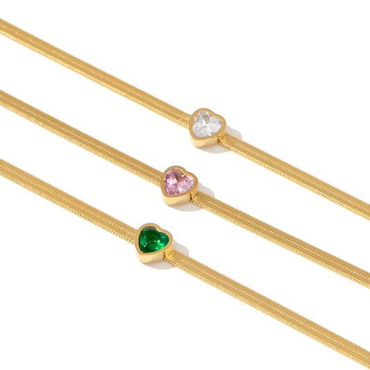 Heart snake bracelet