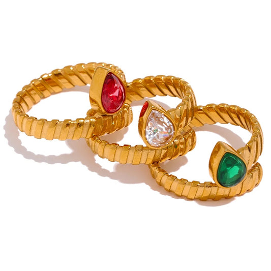 Twisted snake adjustable ring