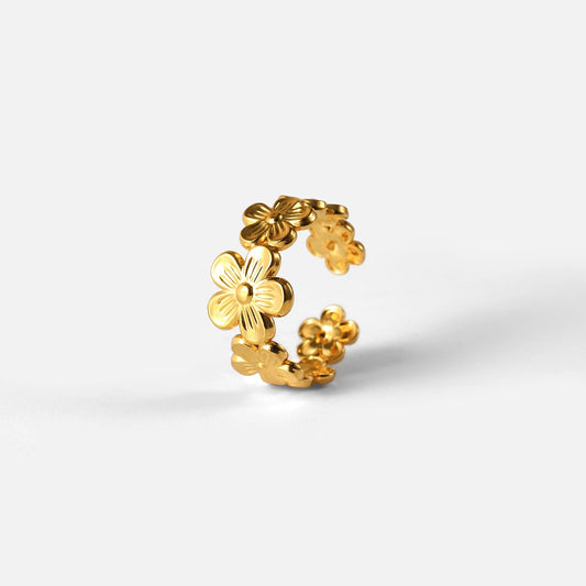 Flowers adjustable ring