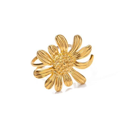 Sunflower adjustable ring