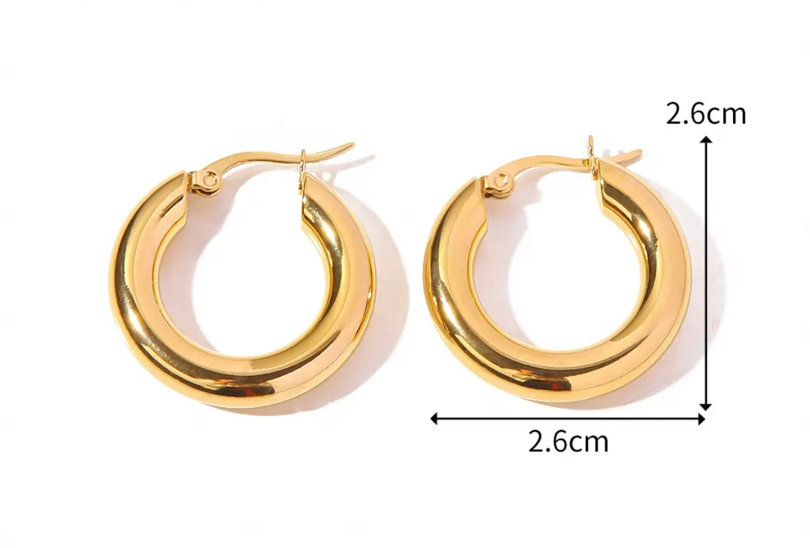 Gold hoop earrings