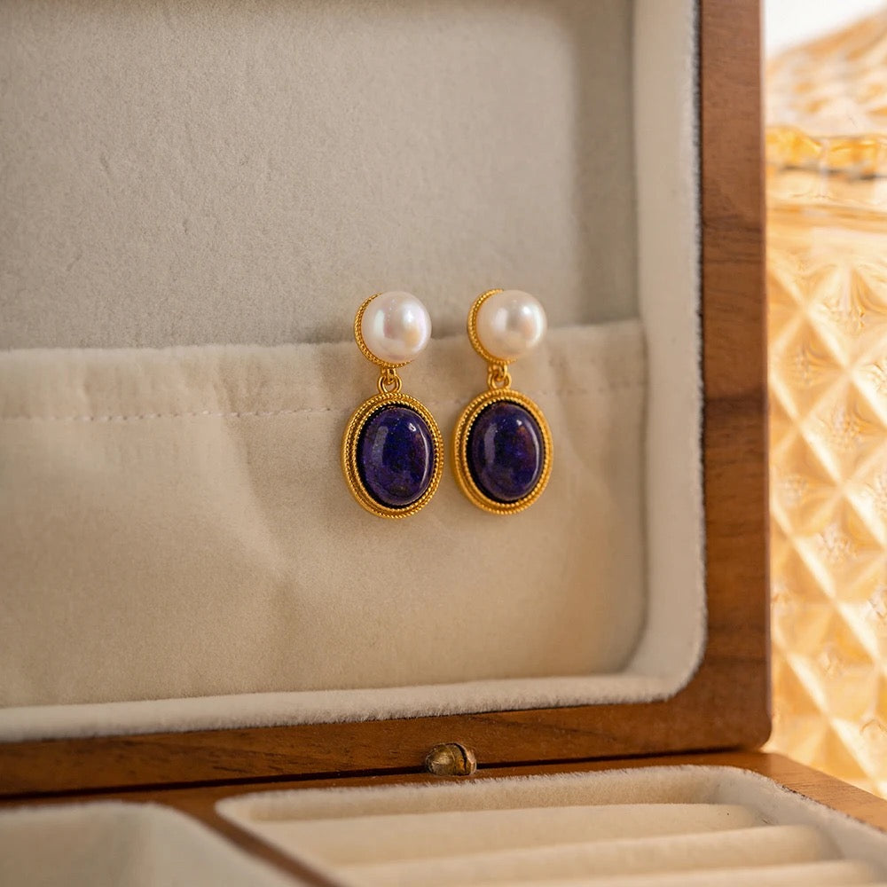Elegant natural stone earrings
