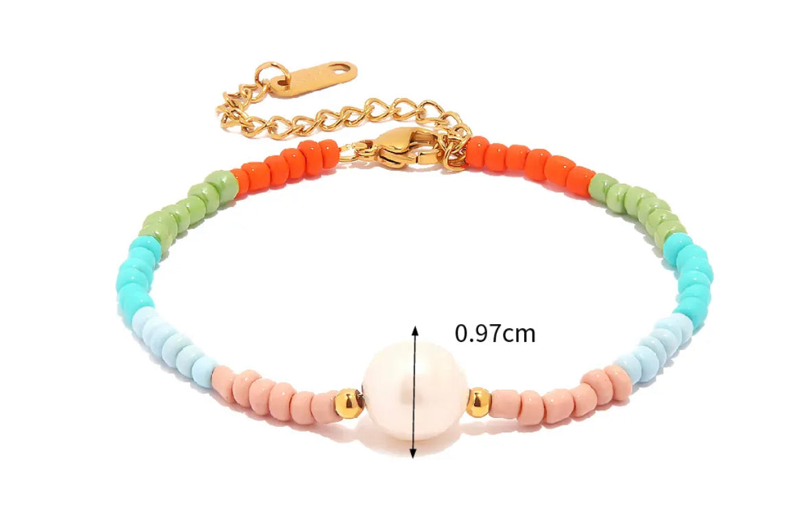 Bohemia colorful pearl necklace