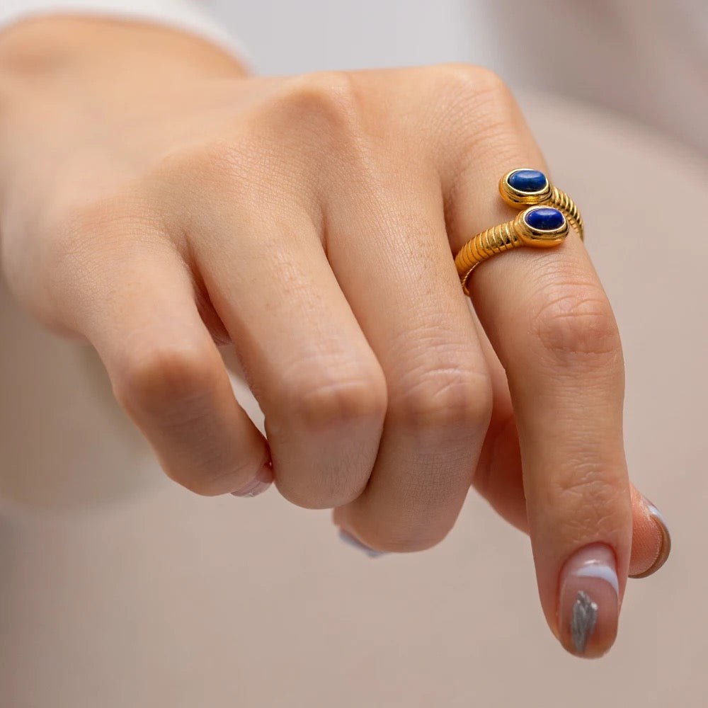 Vintage snake adjustable ring
