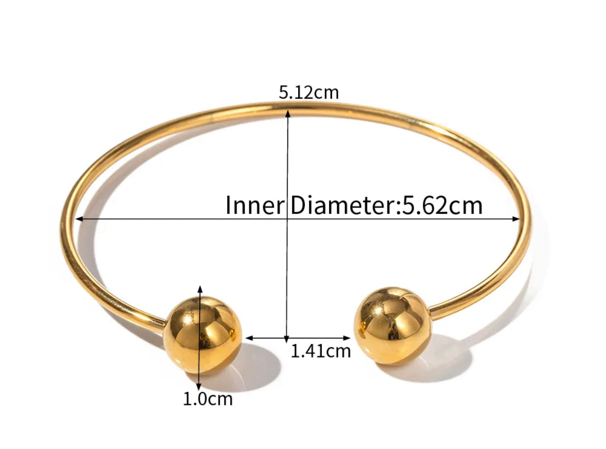 Double Balls cuff bracelet