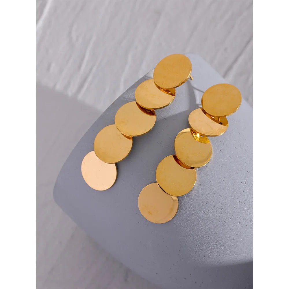 Golden drop earrings
