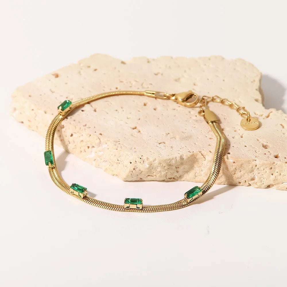 Green stones bracelet